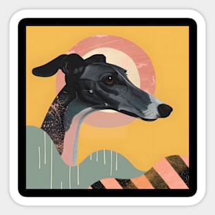 Greyhound in 80's Sticker